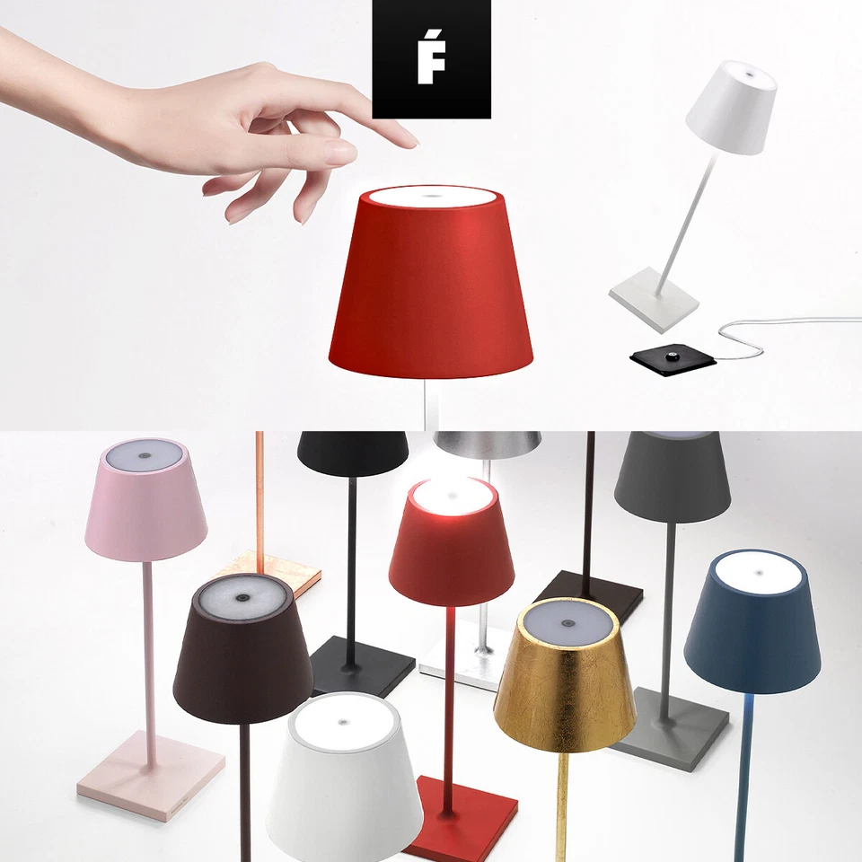 Lampada Poldina PRO Zafferano dimm.-vari colori-ricarica con base - Immagine 2 di 3