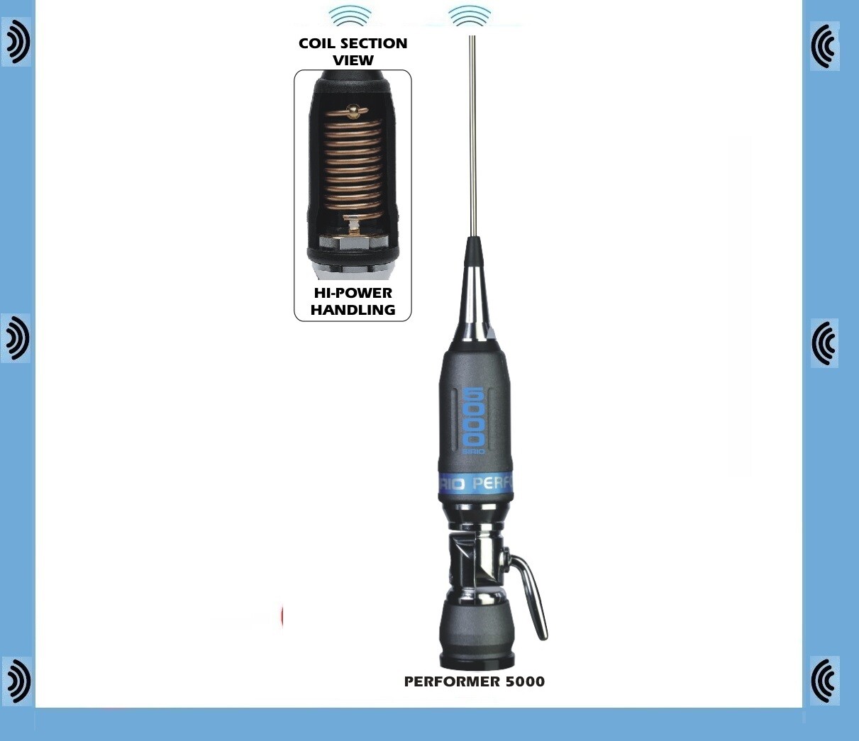 CB RADIO ANTENNA SIRIO PERFORMER 5000 PL 2728.50 Mhz SO239 eBay