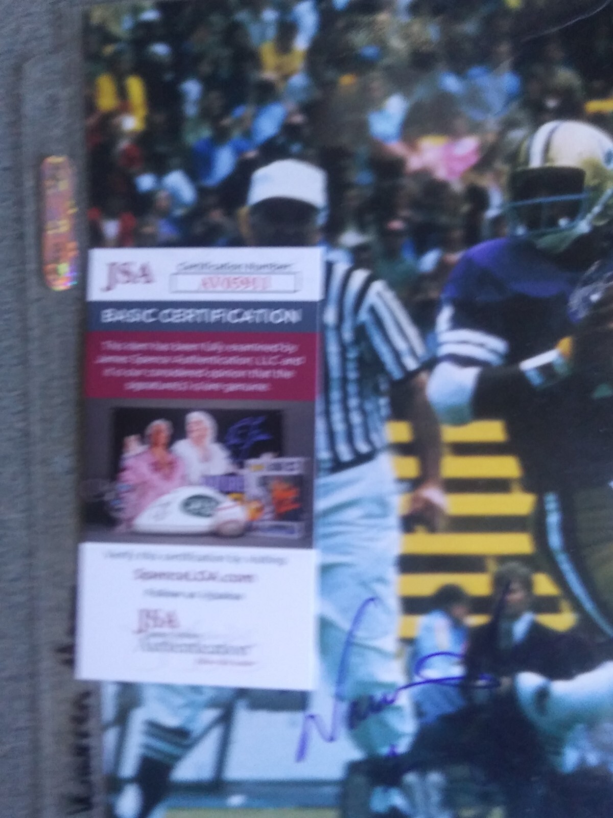 Warren Moon Autographed Signed 8x10 University of Washington photo JSA 