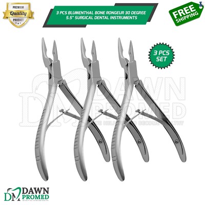 3 Pezzi Bone Rongeur Blumenthal 30 Gradi 5,5" - Strumenti - Foto 5