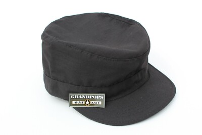 Black Rip Stop Patrol Cap Made In USA
