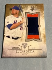 2015 Topps Triple Threads - Unity Jumbo Relics Lucas Duda #UJR-LD Gold 4/9