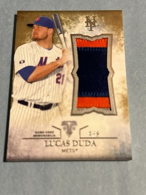 2015 Topps Triple Threads - Unity Jumbo Relics Lucas Duda #UJR-LD Gold 4/9