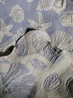 DOMESTICATIONS MATISSE SCALLOPED QUILT WITH BLUE SEA SHELLS 90 X 95 2 SHAMS