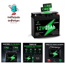 12V 25Ah LiFePO4 Rechargeable Battery for Fish Finder, Ride-on Toys, UPS