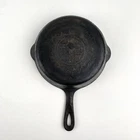 VTG Griswold #5 Cast Iron Large Block Logo Double Spout 724 Skillet Frying Pan