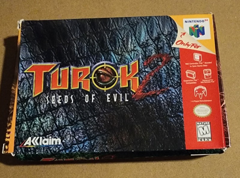 Turok 2 Seeds Of Evil N64 CIB W/All Inserts  See Photos And Description