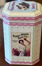 Ferry Morse Seed Commemorative Storage Tin, 6.5x5 In