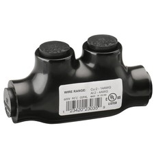 Black Insulated Splice Connector,2-14 Gauge Aluminum to Copper Wire Connectors