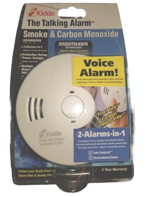 Kidde Talking Alarm Nighthawk Smoke & Carbon Monoxide Voice Alarm KN-COSM-B New