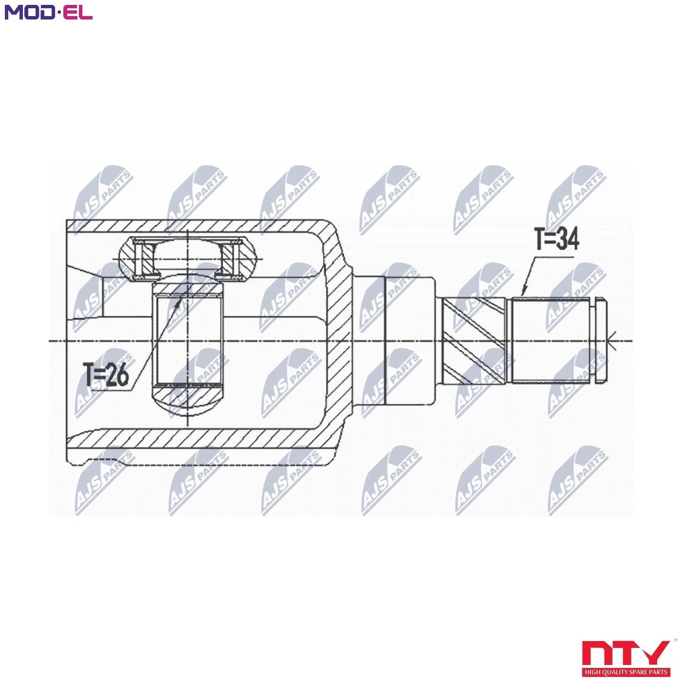 Fits NTY NPW-RE-125 INNER CV JOINT - Image 6