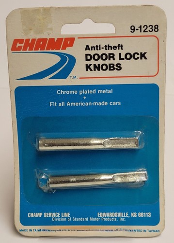 1959 GM 1965 FORD HOT RAT ROD Black CHROME ANTI-THEFT DOOR LOCK KNOBS