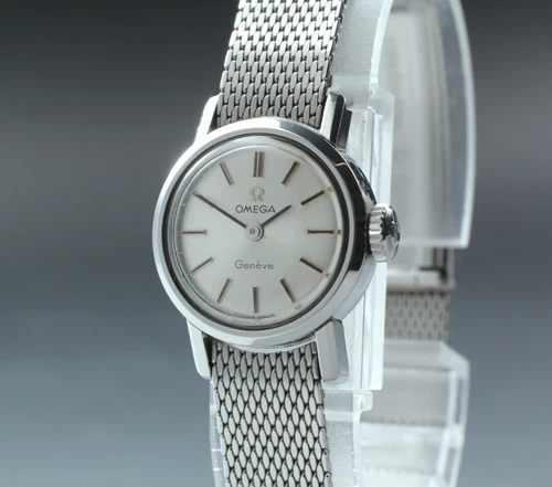 Vintage 1963 [Near MINT] Omega Seamaster Geneve Cal.483 Manual Wind Silver Women