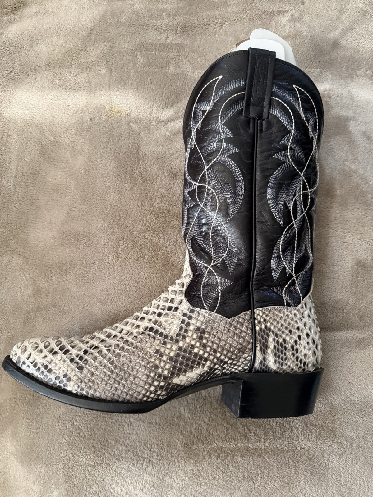 Dan Post Manning Python Snake Black/Natural Weste… - image 12