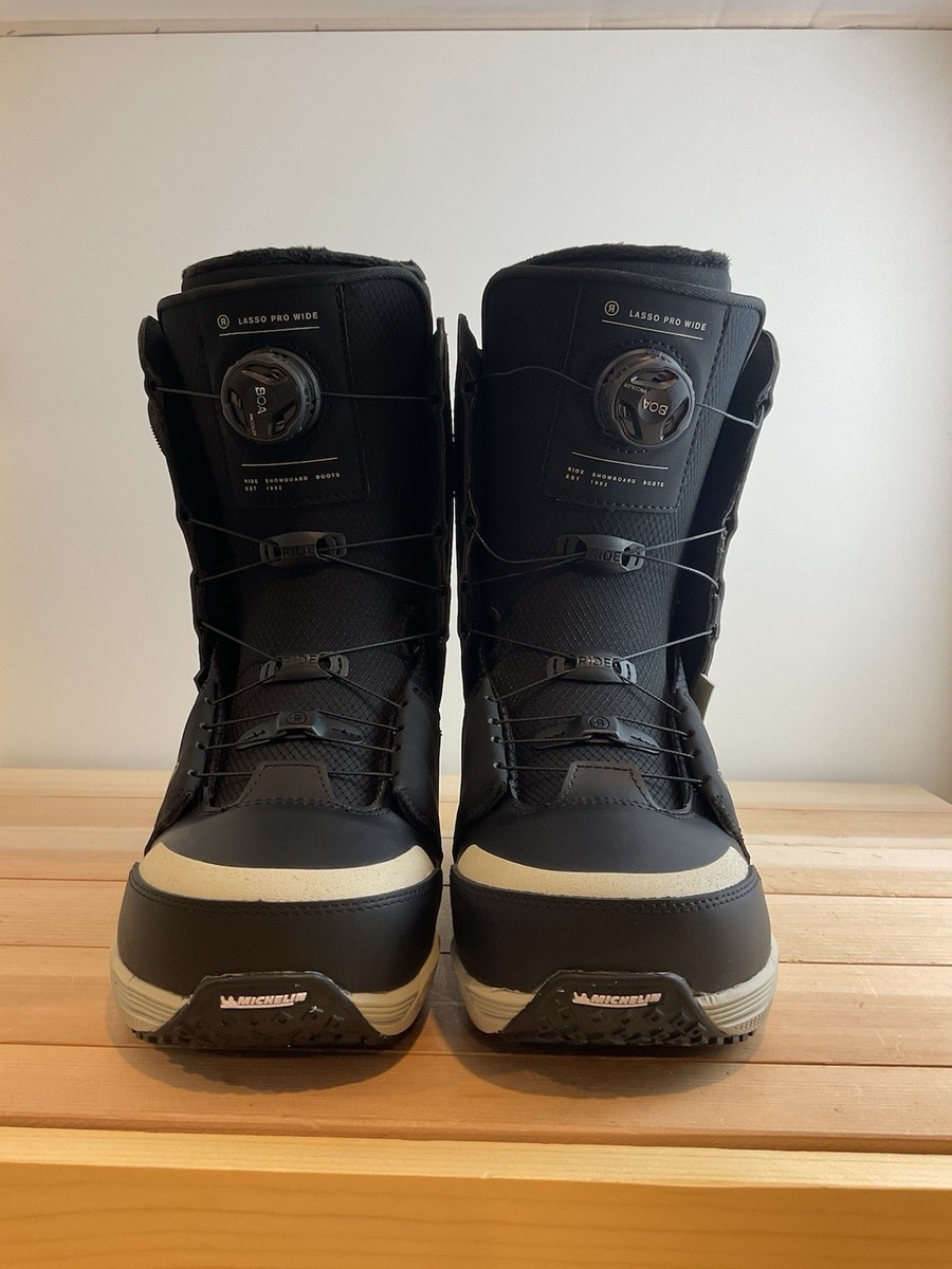 RIDE Lasso Pro Wide Snowboard Boots BOA 2026 Men's Size 8 Black