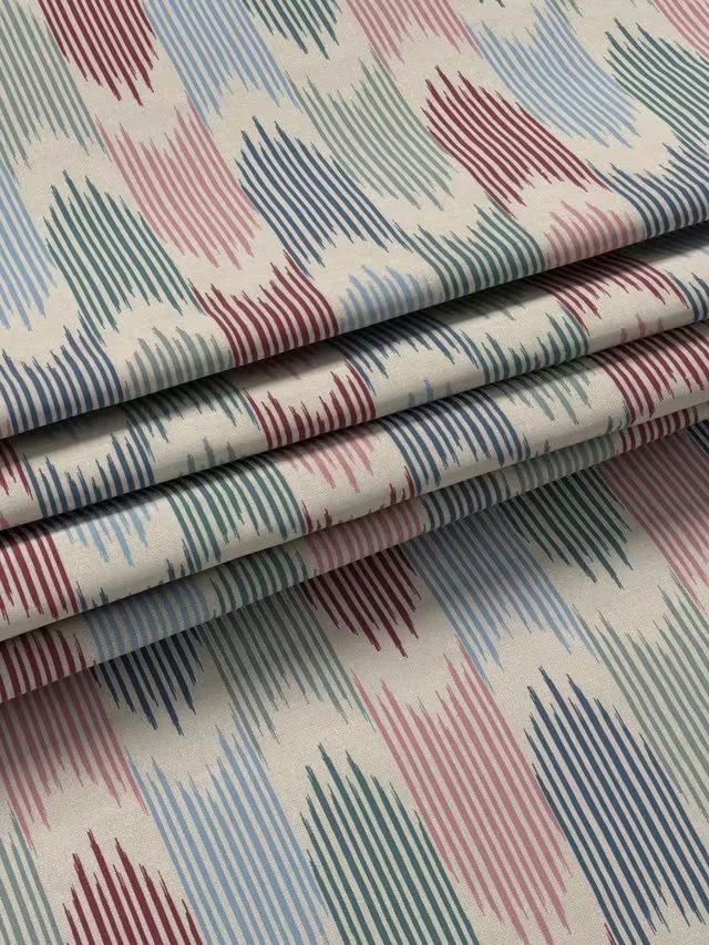 John Lewis Valle Ikat Print Pair Lined Eyelet Curtains, Deep Red, W167 DROP183cm - Image 4 of 4