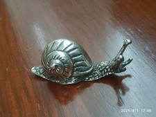 STATUINA MINIATURA VINTAGE  LUMACA CHIOCCIOLA ARGENTO 800 idea regalo