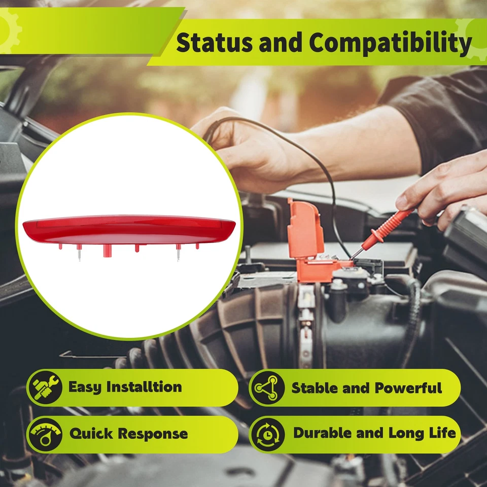 High 3rd Third Brake Light Lamp for 2015-2020 Jeep Renegade 68247167AA - Image 3 of 4