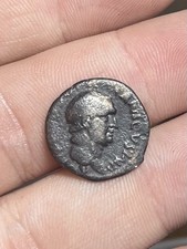 RARE 69 AD Denarius Vitellius Roman Empire Ancient Silver Old Coin Clasp Hands