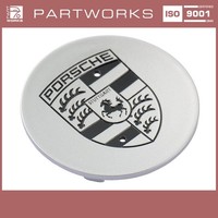 Radnabendeckel Original Porsche 911 993 966 986 Silber Wappen Schwarz Konkav