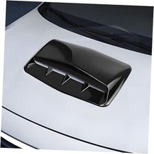 Car Hood Vents, Decorative Air Flow Intake Hood Scoop Vent Turbo Bonnet Black
