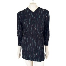 NWT ZARA Gabriela Abstract Printed Long Sleeve Mini Dress WOMEN'S 6