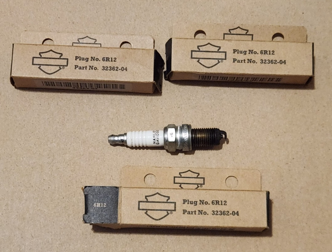 3 Harley Davidson OEM Spark Plug 6R12 Part 32362-04 -- New