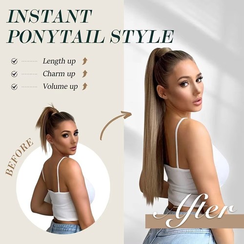 Elastic Band Synthetic Ponytail Hair Extensions Women's Hairpiece - Photo 8/20