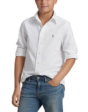 NEW Polo Ralph Lauren Boys Oxford Shirt White Size XL 18-20 Cotton Pony