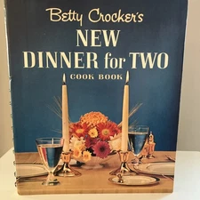 1964 Betty Crockers New Dinner for Two Cookbook 1st Ed Cooking Gift Vintage Cool