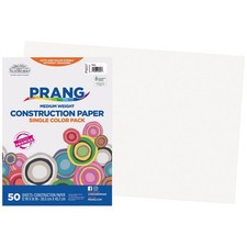 Prang Formerly SunWorks Construction Paper, White, 12" x 18", 50 Sheets