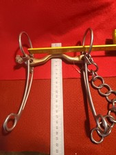 Neuwertige Reitkandarre 11cm Pferdegebiss mit Tungenfreiheit Messing Edelstahl