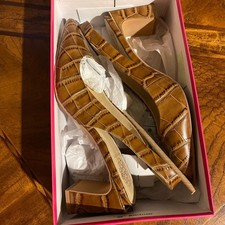 Vince Camuto Brownish Croc sling-back heels