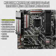 MSI Z370M MORTAR LGA 1151 300 Series Intel Z370 Micro ATX Intel Motherboard