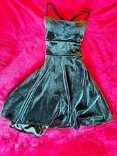 Velvet Mini Dress With Corset Back Detail