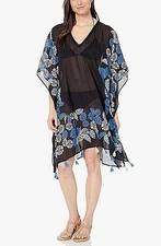 Michael Stars Organic Cotton One Size Fits S-XL Caftan Swim Cover-up Cruisewear