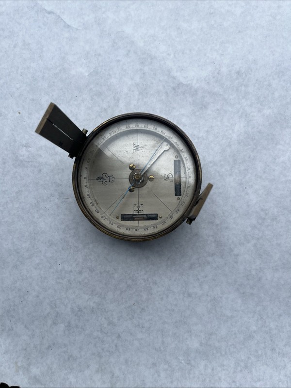 Unmarked Vintage, Brass Surveyors Compass .