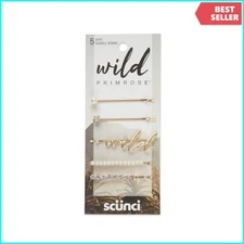 Scunci Gold Bobby Pins Wild Word Hair Clips Styling Accessories Set of 5