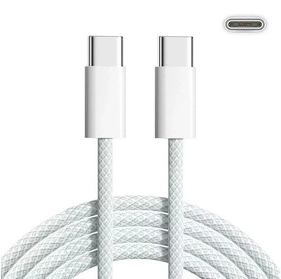 USB-C to USB-C Fast Charging Cable 1M Braided Nylon PD Charger Cord
