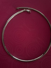 925 Sterling Silver Omega Flat Necklace 4mm 1...