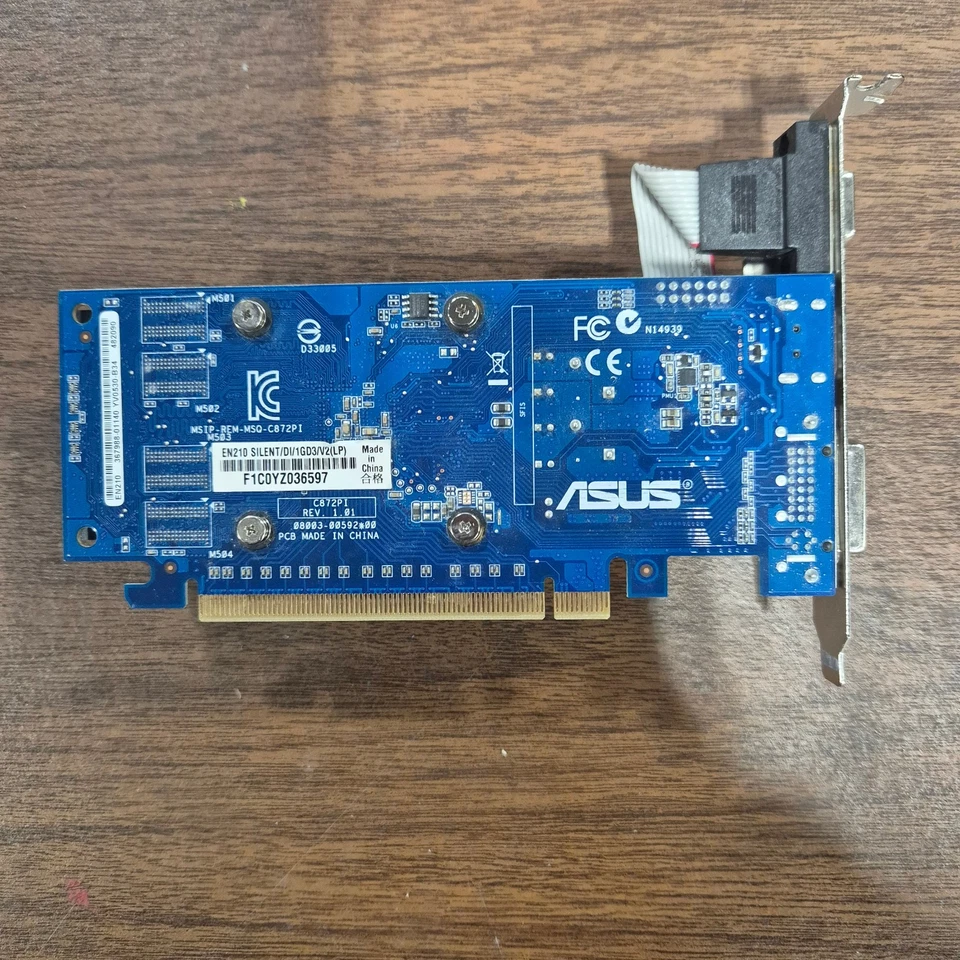 ASUS EN210 SILENT/DI/1GD3/V2(LP)1GB DDR3 PCIE 2.0VGA HDMI DVI-I GRAPCARD ULEB2-2 - Image 2 of 3