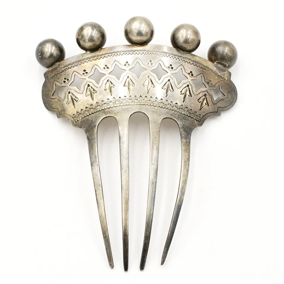 Accesorio único peine de pelo Dominick & Haff de diseñador victoriano de plata de ley Foto 2 de 4