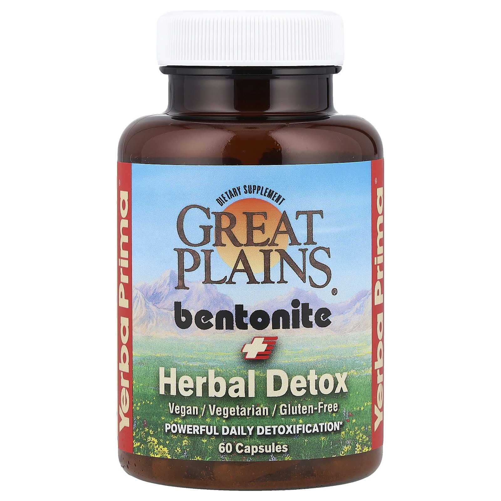 Great Plains  Bentonite + Herbal Detox, 60 Capsules