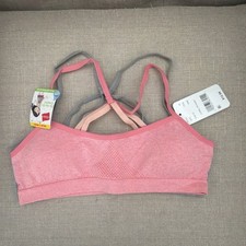 Hanes Size Medium Girls' Seamless Strappy Back Wireless Bralette 2 Pack