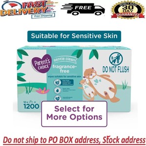 Parents Choice Fragrance-Free Baby Wipes, 1600 Count (Select for More Options)