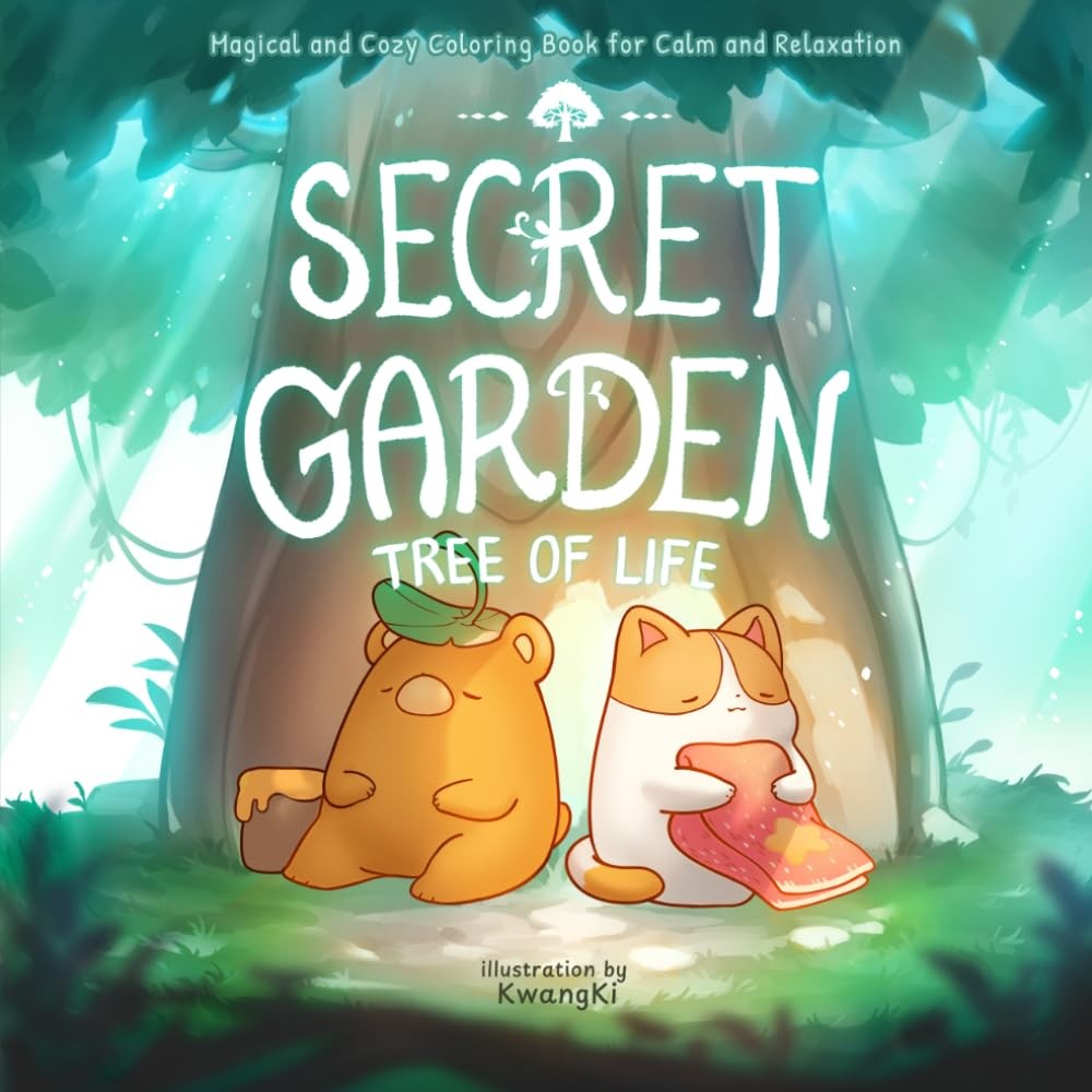 SECRET GARDEN - TREE OF LIFE Coloring Book: Step into a Magical and Cozy... - Image 2