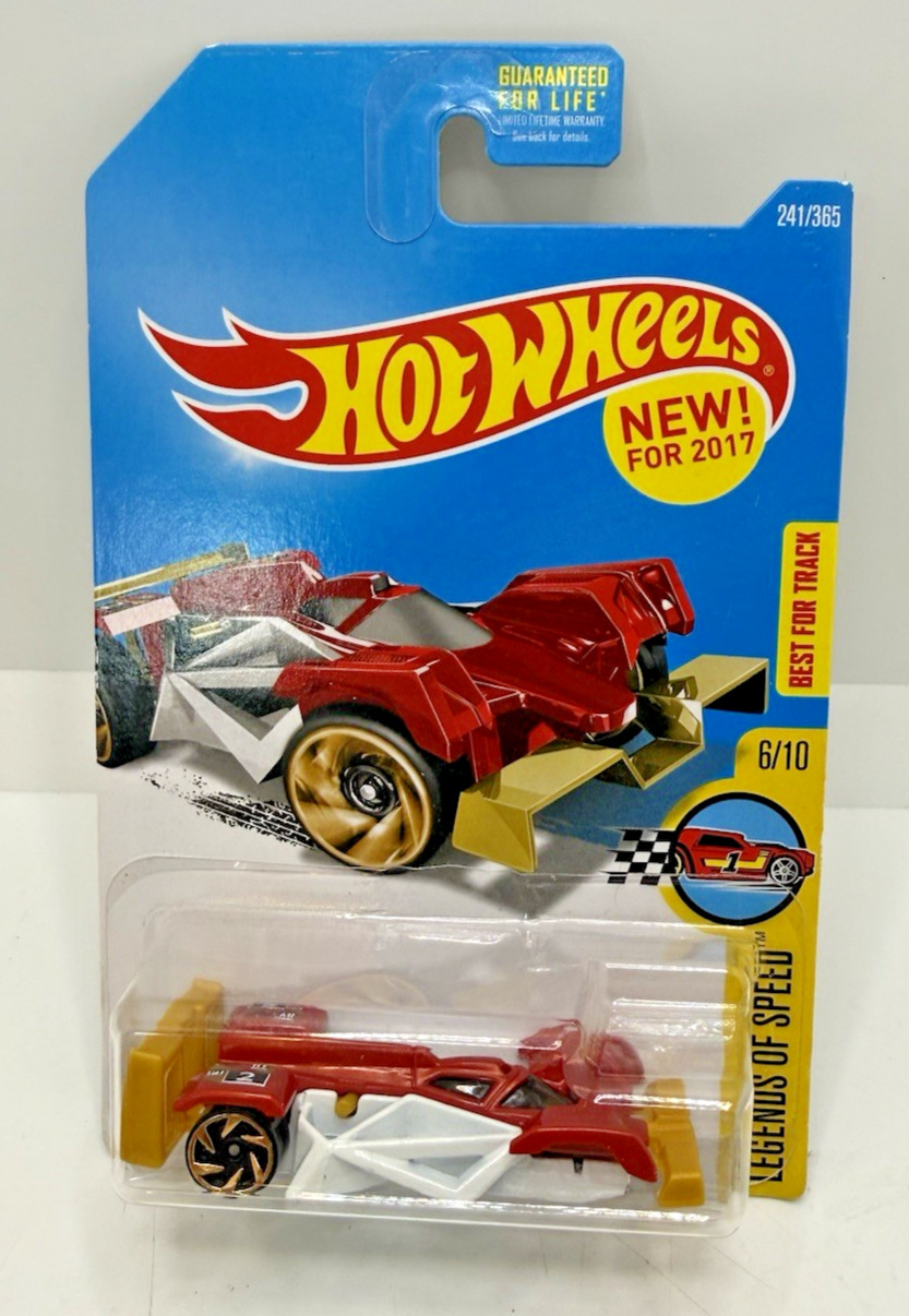 HOT WHEELS 2017 HW LEGENDS OF SPEED #6/10 FLASH DRIVE RED/WHITE "Error" car