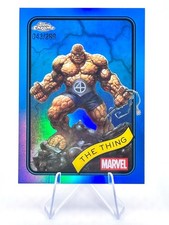 2025 Topps Chrome Marvel The Thing Blue Refractor 43/299 Serial #109 Color Match