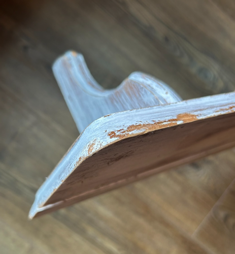 CHIPPY WHITE PAINT Shabby Chic 24" Pine Wood Wall Plate Shelf Corbels Brackets - 第 9/9 張圖片