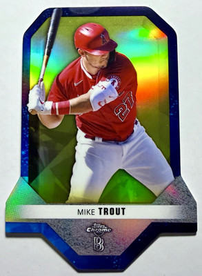 2021 Topps Chrome Ben Baller Mike Trout Gold Diamond Die-Cut Refractor 50/50